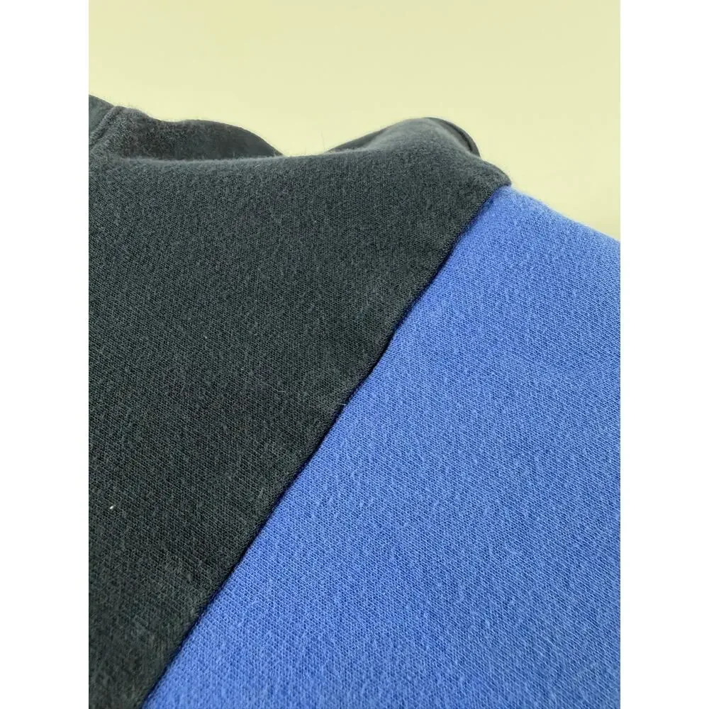 Gap Kids Colorblock Pullover Hoodie Blue Black Performance Size 8-9 year